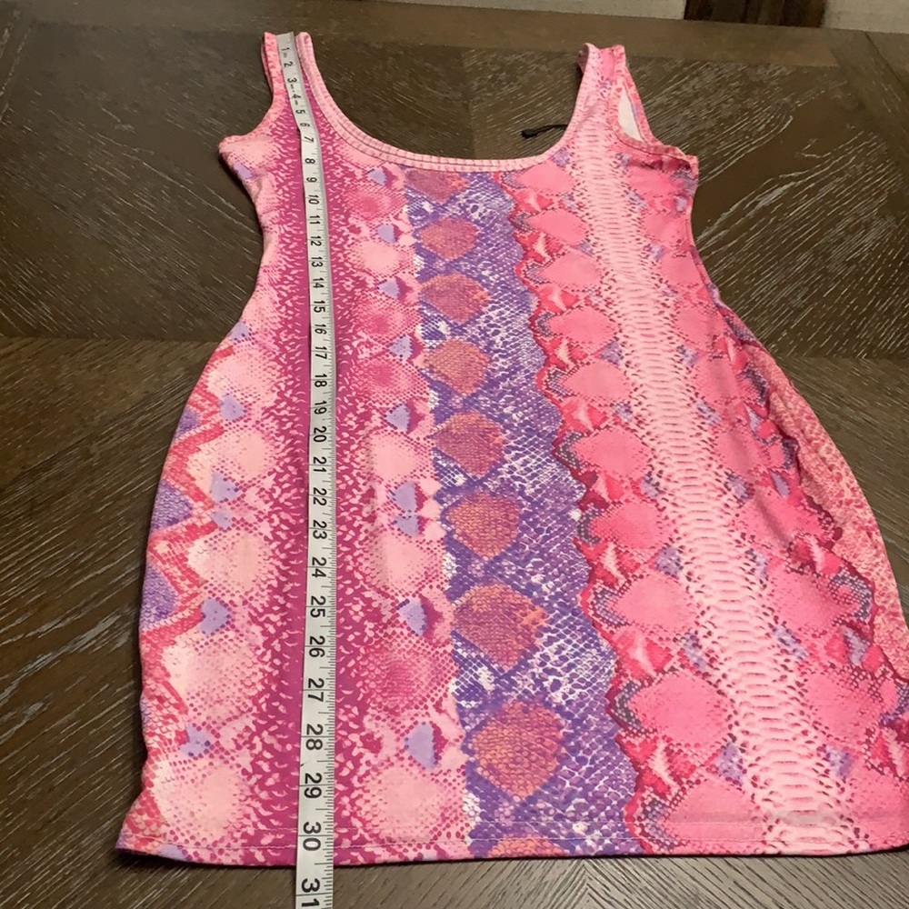 Boohoo pink snake print mini bodycon dress Size 8 - Picture 17 of 17